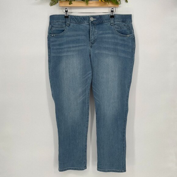 Democracy Ab Solution Blue Ankle & Cropped Jeans - Picture 1 of 5